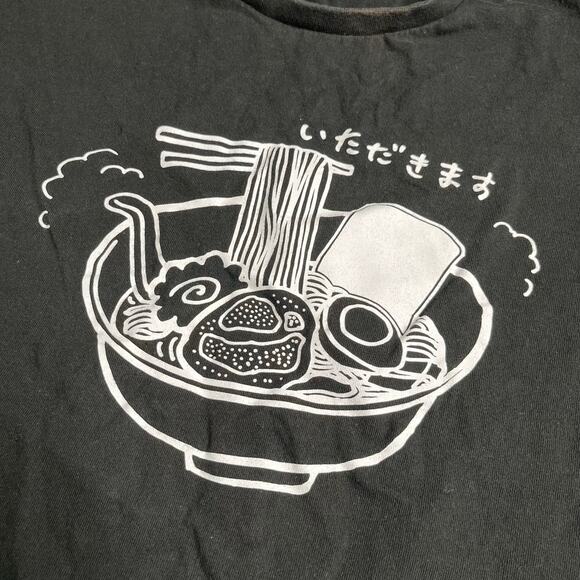 MARI | Black M Ramen Japanese Inspired Anime Soup Noodles Quirky T Shirt - Picture 2 of 5